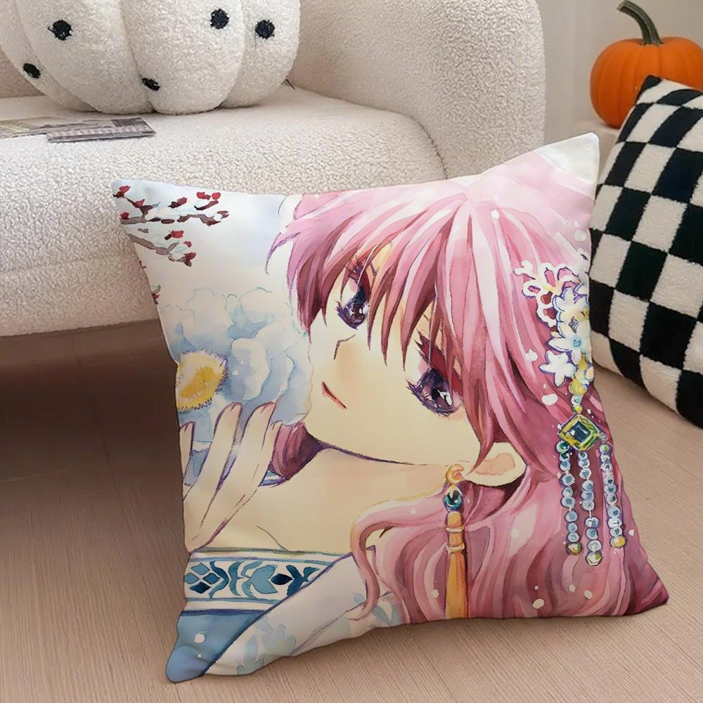 Fantasy Japanese Anime YYona Of The Dawn Cushion Cover Throw Pillow Cover Hidden Button Durable Polyester Chair Cushion