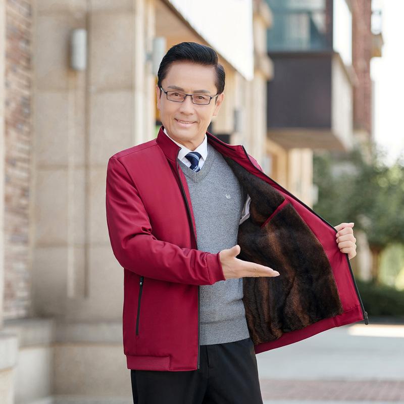 

Мужская флисовая утолщенная куртка высшего качества для осени и зимы, повседневная куртка для людей среднего и пожилого возраста на осень и зиму 4XL