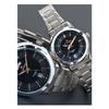 Men's and Women's Couple Chain Black Color Block Second Hand Wristwatch