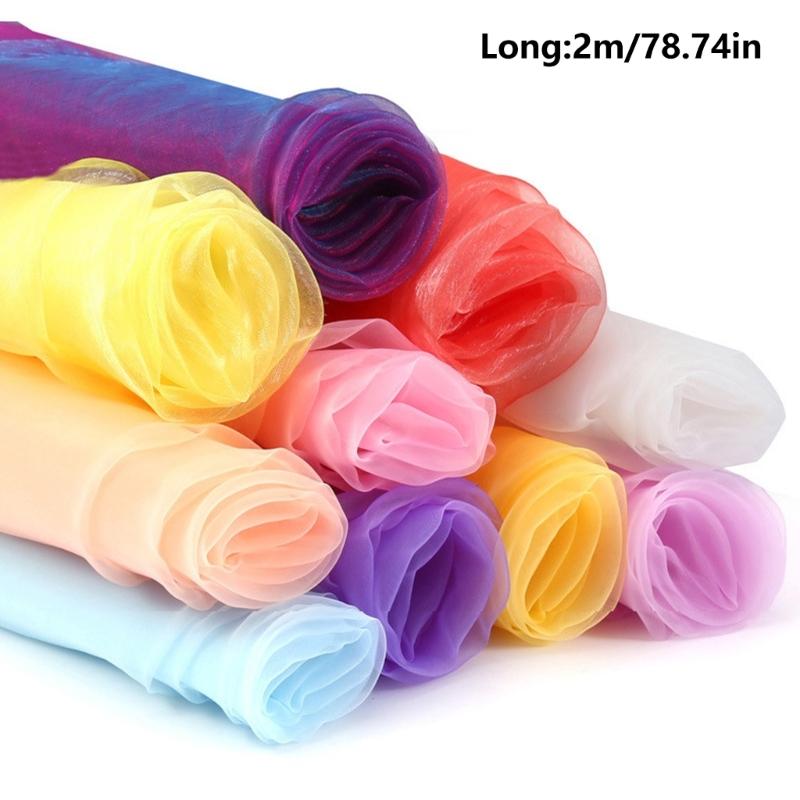 10 Random Colored Tulle Rolls 2M Length Gauze Decorative Cloth For Themed Parties Home Decoration Creation
