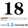 Extended Shank Fine Thread Tap for Hand and Machine Use, Non-standard Sizes M4-M24