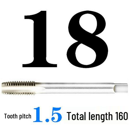 Extended Shank Fine Thread Tap for Hand and Machine Use, Non-standard Sizes M4-M24