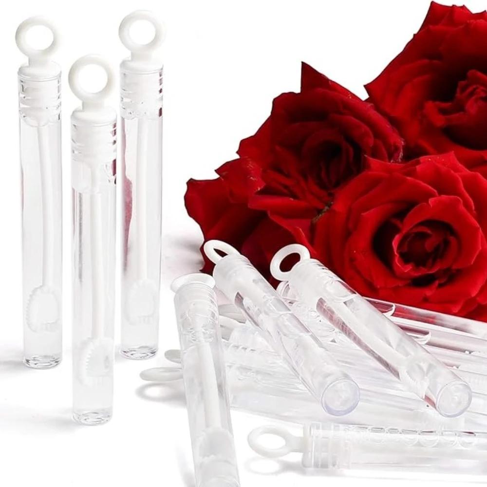 10-300Pcs Transparent Love Heart Bubble Tube Empty Soap Bottles for Wedding Gifts for Guests Birthday Party Decorations Kid Toys