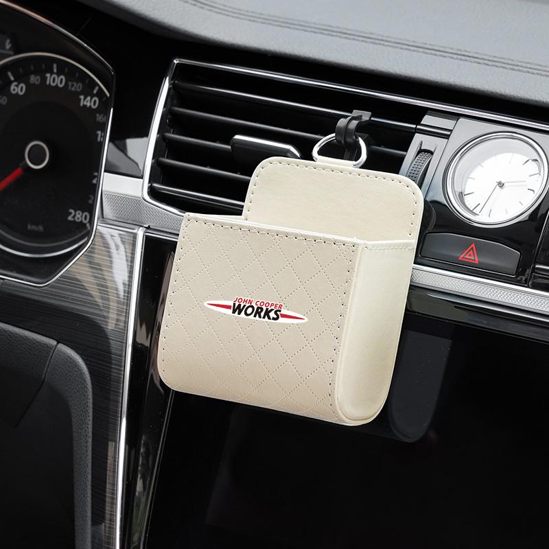 Car Interior Air Vent Storage Box Lipstick Card Sundries Bag For Mini Cooper JCW R56 R50 F54 F55 F56 F57 F60 R52 R53 R55 R57 R58