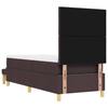 Box Spring Bed with Headboard Dark Brown 200 x 80 cm Fabric