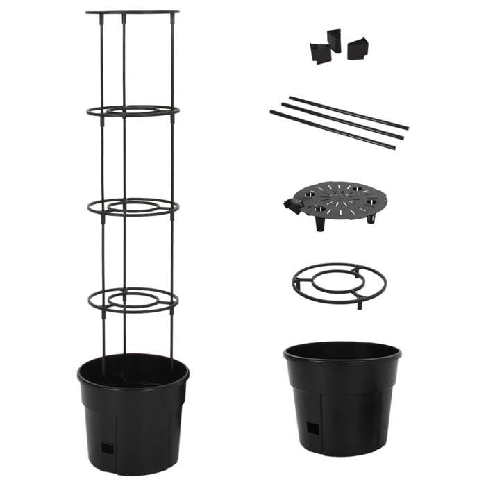 Tomato Planter - Maison Exclusive - Anthracite - Ø29.5x115 Cm - UV-resistant Polypropylene
