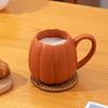 Nordic Style Pumpkin Ceramic Mug with Single Handle - High-Design Breakfast Milk Cup