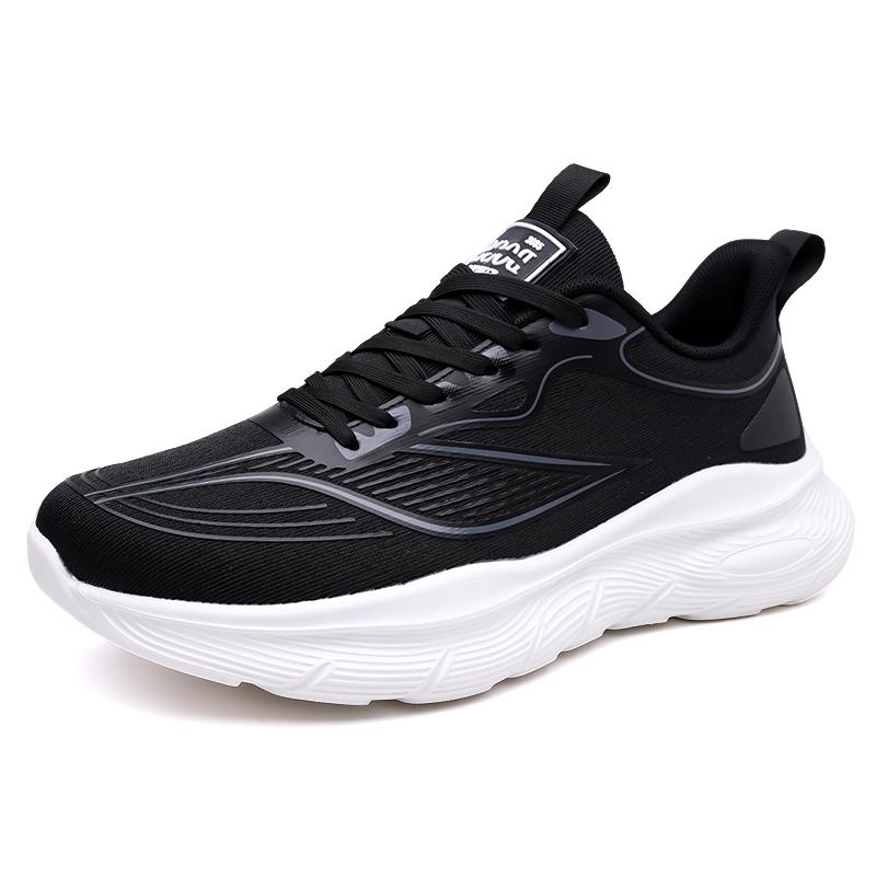 

Ice Silk Breathable Technology Sports Shoes Casual Men s Sneakers Low-Top Flat Sole Versatile Black Autumn Skateboarding Shoes 44 чёрный
