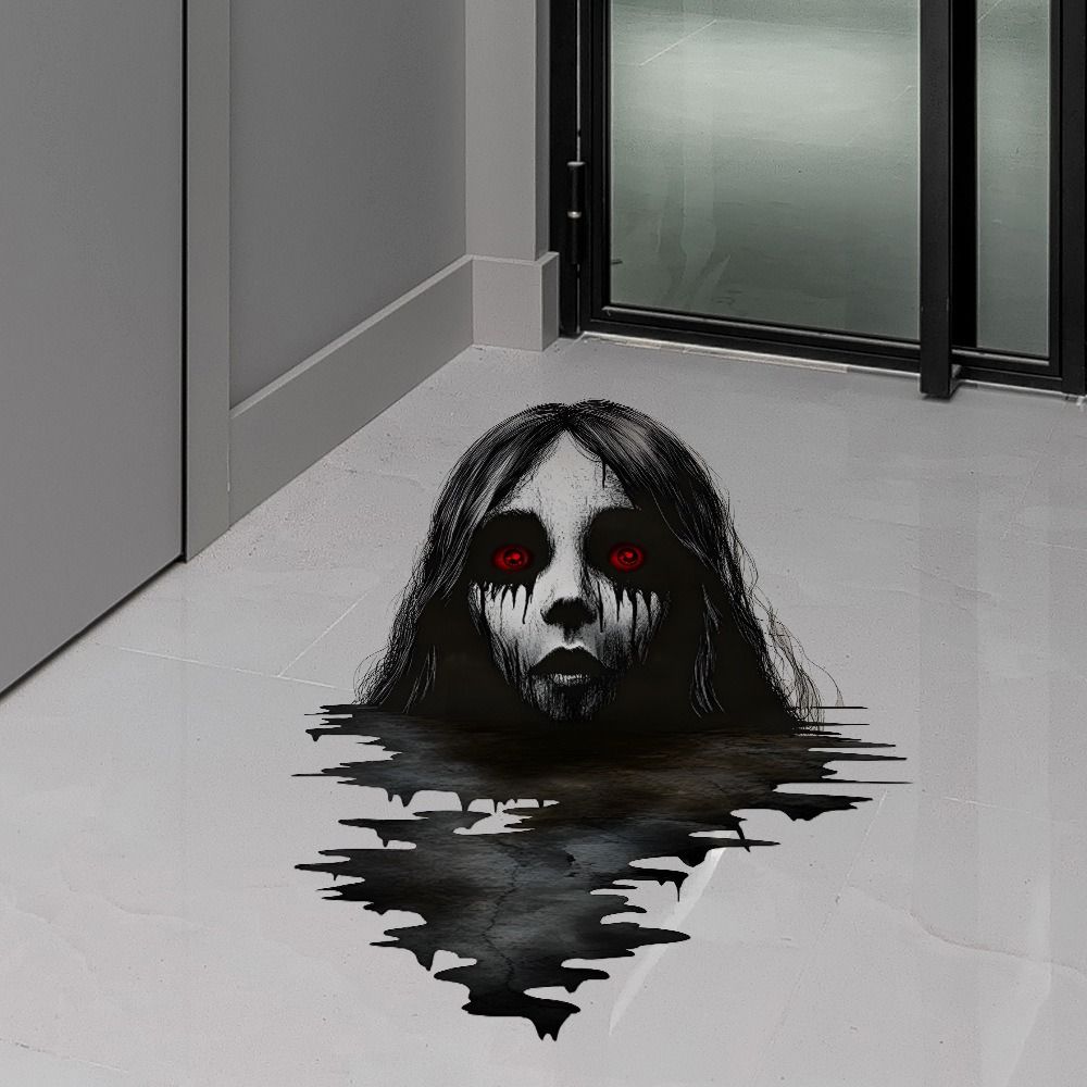 Self-Adhesive Halloween Wall Decals Thriller Hallween Window Sticker  Home Decoration