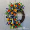 Easter Wreath Decor With Artificial Daisies Sunflowers Door Wall Hanging Home Party Decoration