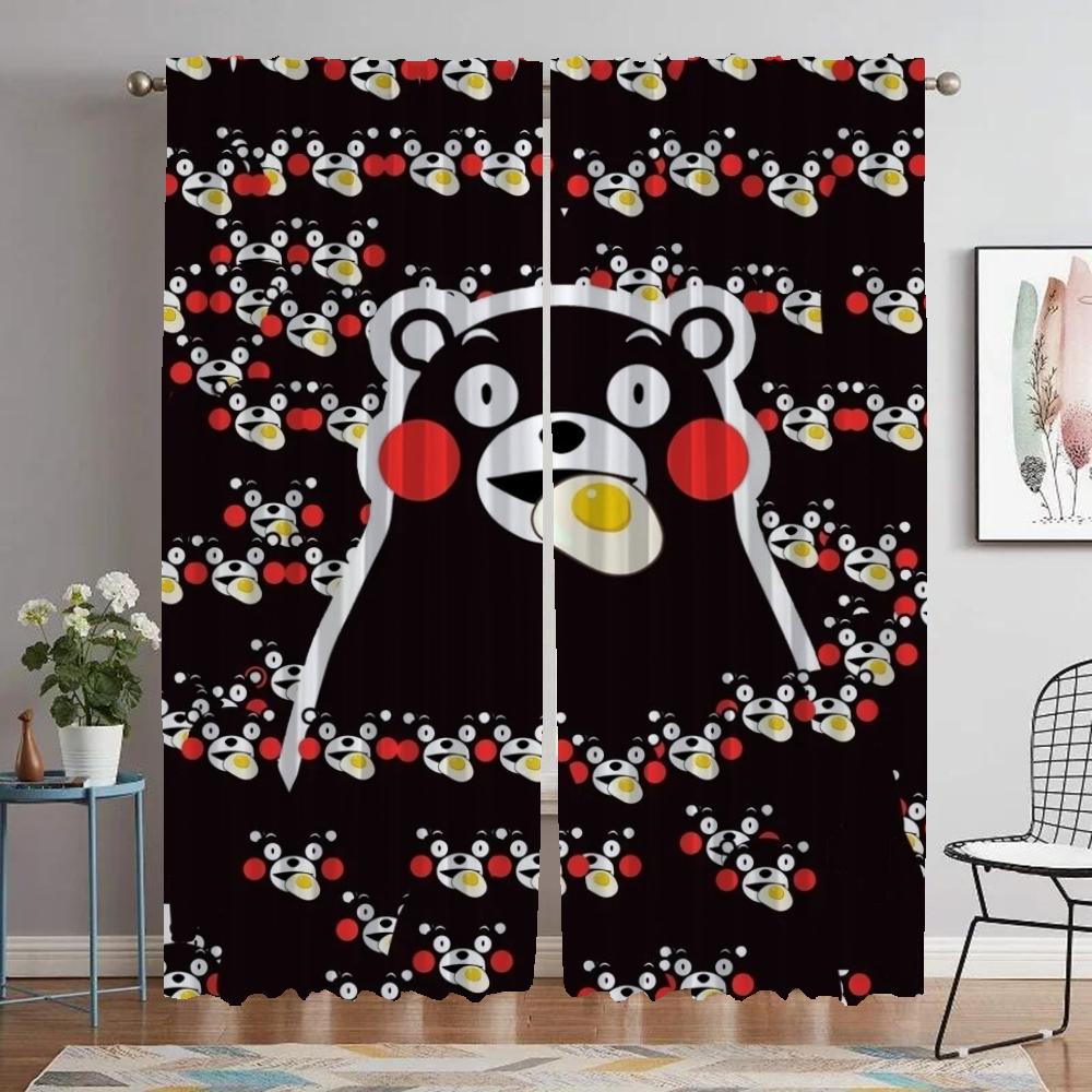 Kumamon Tulle for Bedroom Kitchen Curtains for Camera Curtains Child Room Shades Blackout Curtain Halloween Decoration Partition