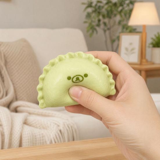 Medvídek na odbourání stresu knedlík hračka, Hračka knedlík s pomalým vracením, Senzorická hračka falešný knedlík pro relaxaci úzkosti