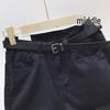 Women's High-Waisted Korean Style Denim Shorts with Rolled Hem