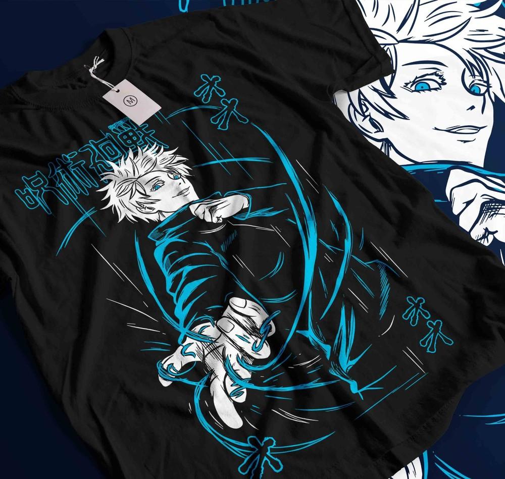 

Футболка Инумаки Тогэ Jujutsu Kaisen Мэгуми Фусигуро Сатору Годзё Чёрная футболка 605 3XL