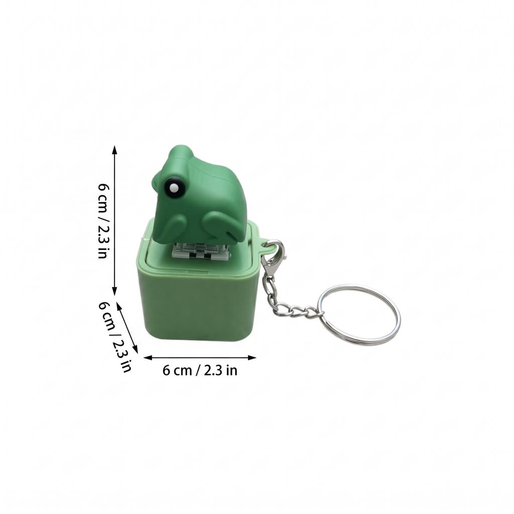 Stress Keychain with Press To Light Up and Sound Effect, Cute Toy Keyring, Button Battery Included