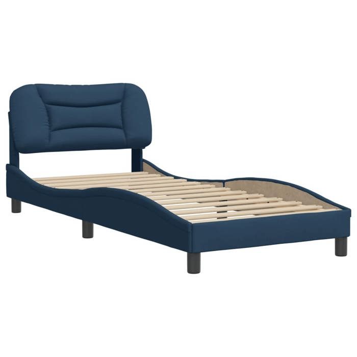 VidaXL Cadre de Lit avec Tête de Lit, Lit Rembourré, Sommier à Lattes, Lit Simple, Lit Adulte de Chambre à Coucher 3207743