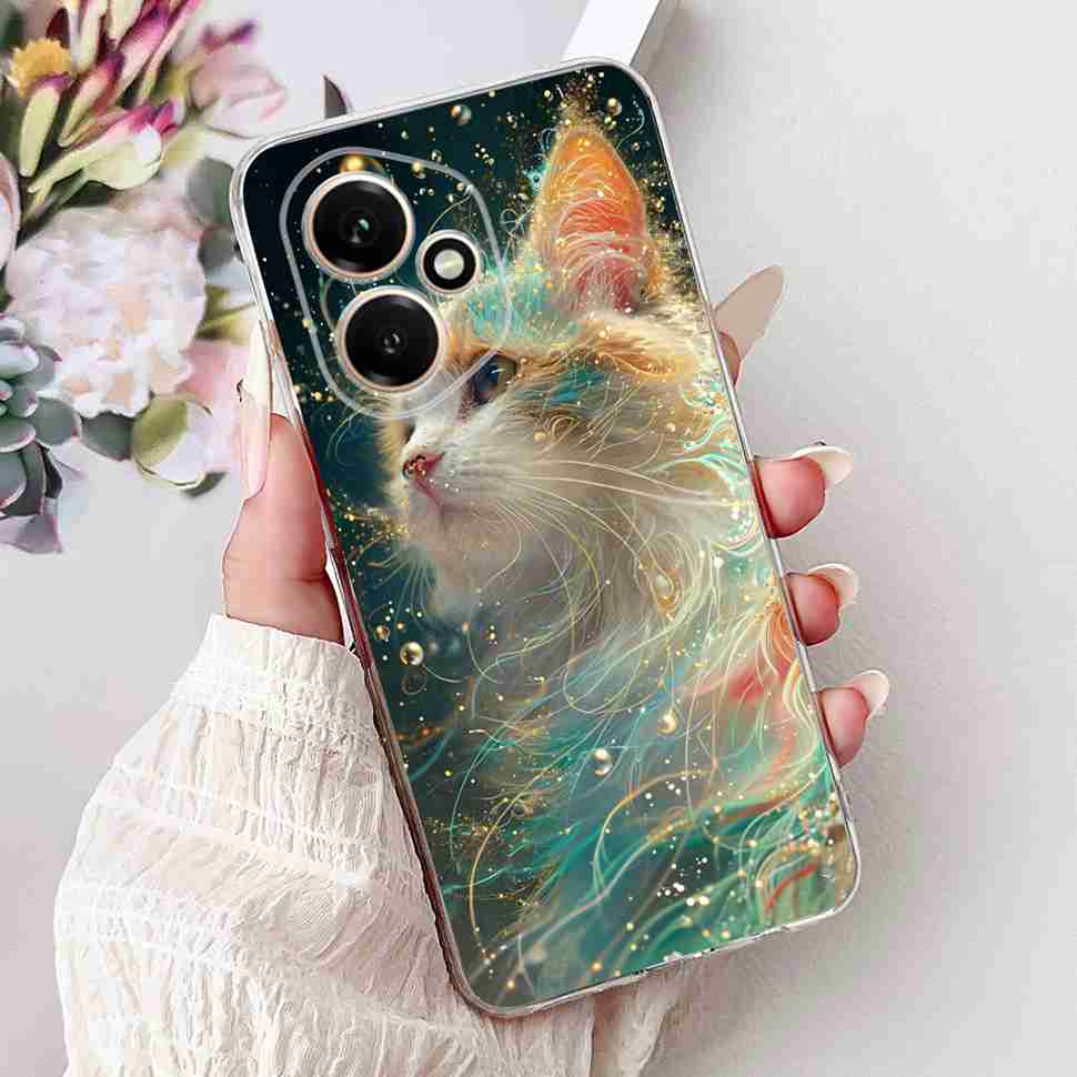 For Honor 400 5G 6.55" Case DNY-NX9 Cartoon Cat Girl Love Soft Silicone TPU Cover For Huawei Honor 400 Global Phone Cases Bumper