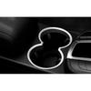 For Porsche Macan 2015- Gloss Silver Central Console Water Cup Cover Trim