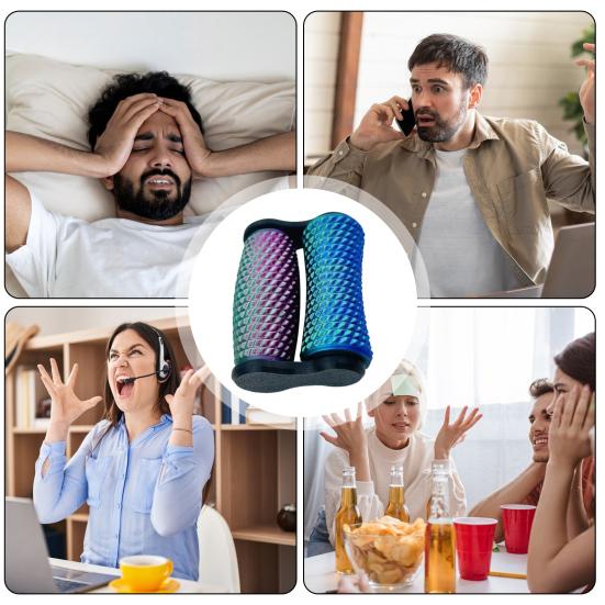 Spiky Grippie Stim Fidget Toy Portable Dual Roller Hand Massager Stress Relief Pain Stimming Tool Bumpy Roller Sensory Toy