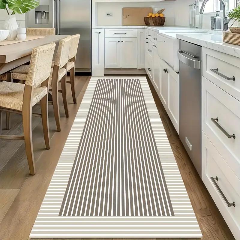 Simple Kitchen Carpet Water Absorbent Anti-Slip Long-Strip Bathroom Floor Mat Balcony Floor Mat Home Decoration