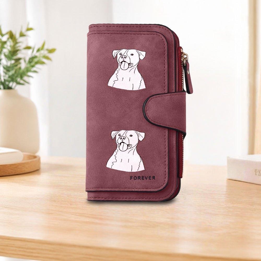 Cute Dog-themed Long Zipper Wallet, Large-capacity Card Holder, Unisex Clutch Bag, Stylish Zippered Coin Purse, Suitable for Daily Use, a Great Gift