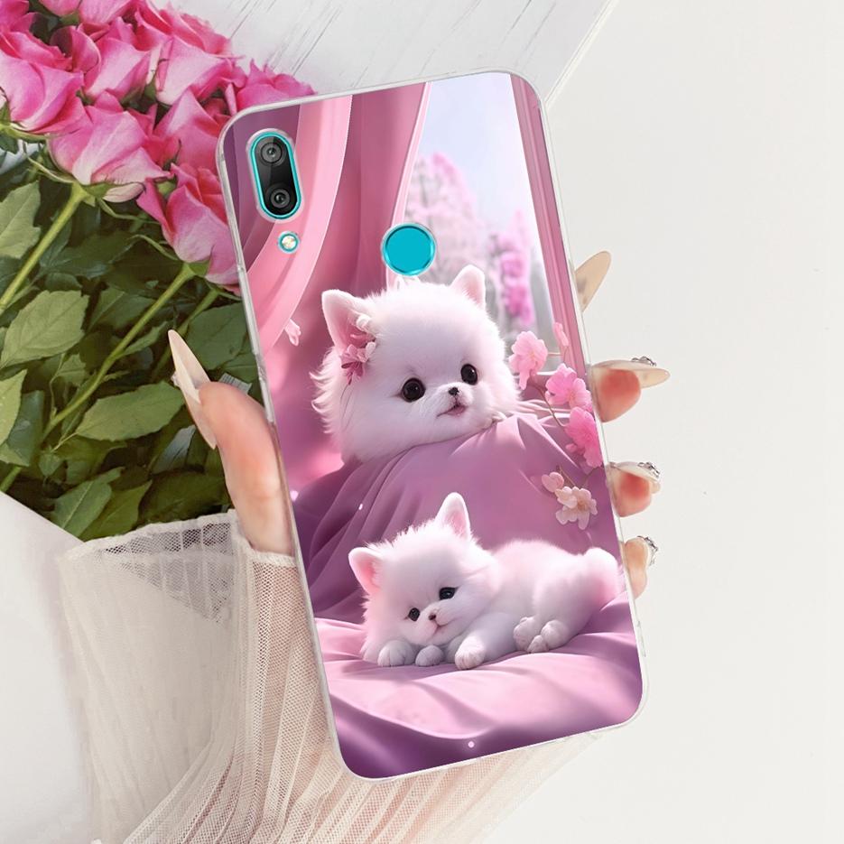 For Huawei Y7 Prime 2019 Case DUB-LX3 Cute Lion Fashion Painted Cover Soft Slim Phone Case For Huawei Y7 Pro 2019 Y 7 2019 Shell