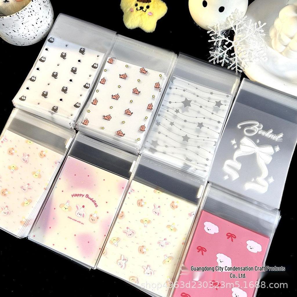 Cute Cartoon Self-Adhesive Gift Bags - High Aesthetic Small Card & Portion Sealing Bags Collection