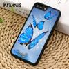 Luxury Blue Butterfly Butterflies Phone Case Cover For iPhone 17 Air 16 15 14 plus 12 13 pro max coque Fundas