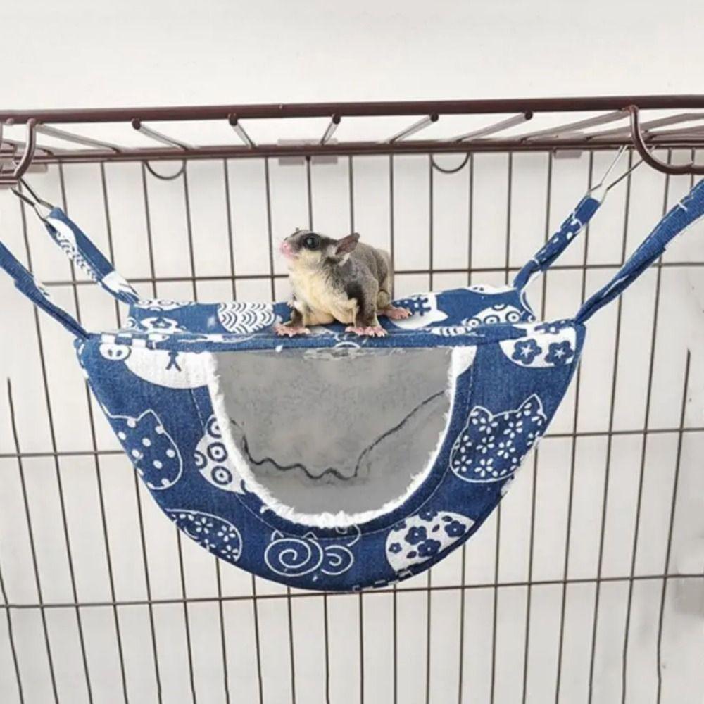 

Оксамитовий/лляний спальний мішок для хом яків, м який підвісний гамак для тхора, гамак для морської свинки, клітка для дрібних тварин жовтий