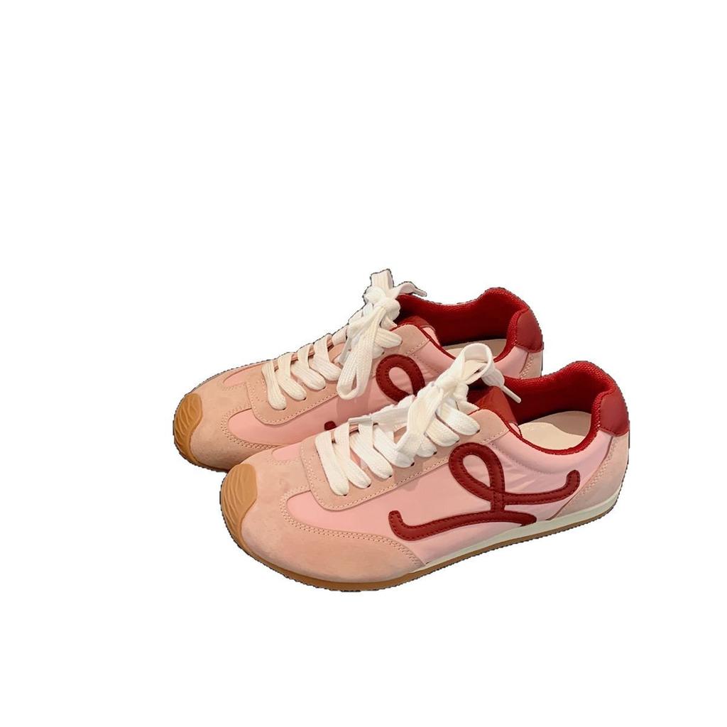 Korean Version of Retro Platform Forrest Gump Training Shoes Women's 2025 New Internet Celebrity Fashion Leisure Sports Versatile White Shoes