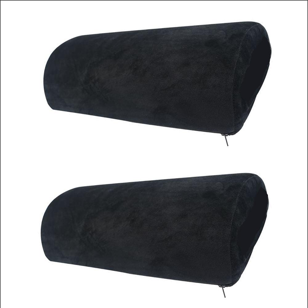 1pc Half Moon Bolster Pillow For Legs Knees Lower Back And Head Elastic Non-Slip Memory Foam Cushion Office Home Travel