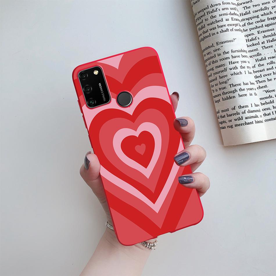 For Huawei Honor 9A Case 2020 Silicon Cover Soft Bumper Coque For Huawei Honor 9A Phone Cases MOA-LX9N Honor9A Love Heart Funda