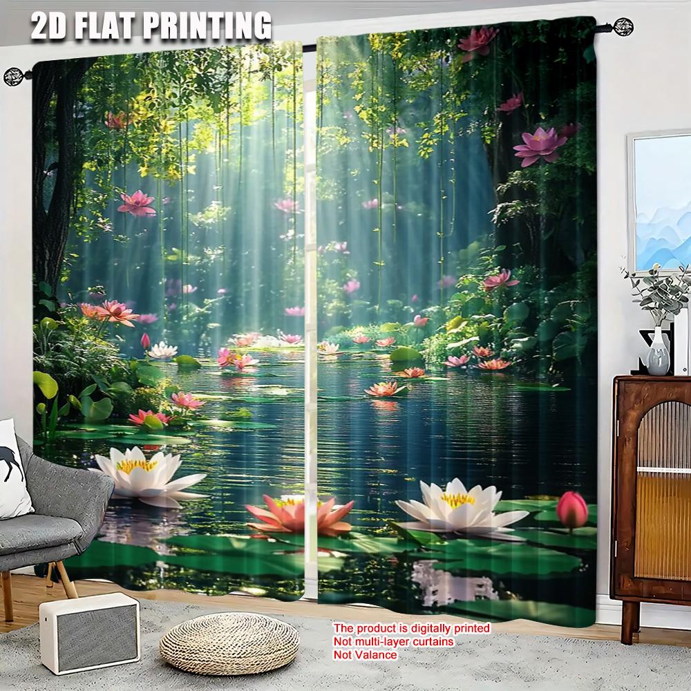 2 Stück, Vorhangblume (2) Vielseitig 100% Polyester, Ohne Strom Familienfeier Perfekt für ästhetische Raumdeko