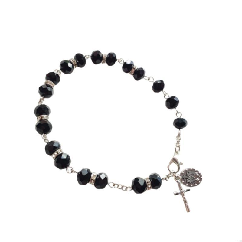 62KD Multicolor Crystal Rosary Bracelet Decorative Household Accessory Supplies