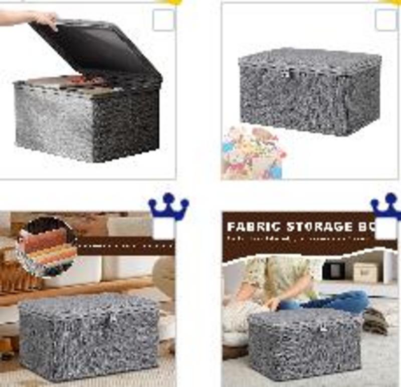 

lockable clothing Storage Box with Lid Fabric Clothes Storage Box Snacks Food Chest Lockout Utility Container for Jeans S