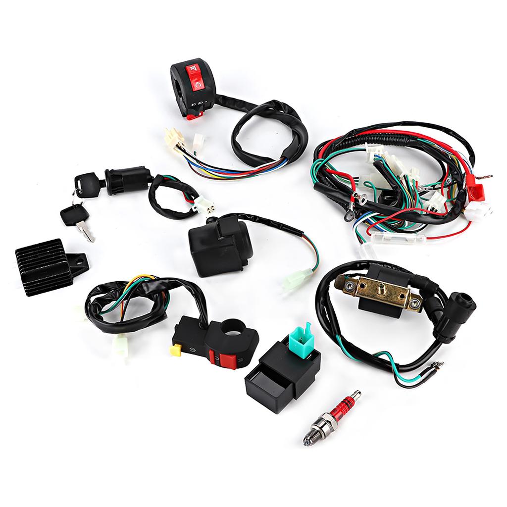 Wiring Harness Solenoid Coil Rectifier CDI Kit Fits for 50cc 70cc 110cc 125cc ATV Quad Bike