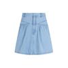 Vintage Zipper Solid A-Line Denim Skirt Women Skirts Denim-Blue DW0DW17440-1A4