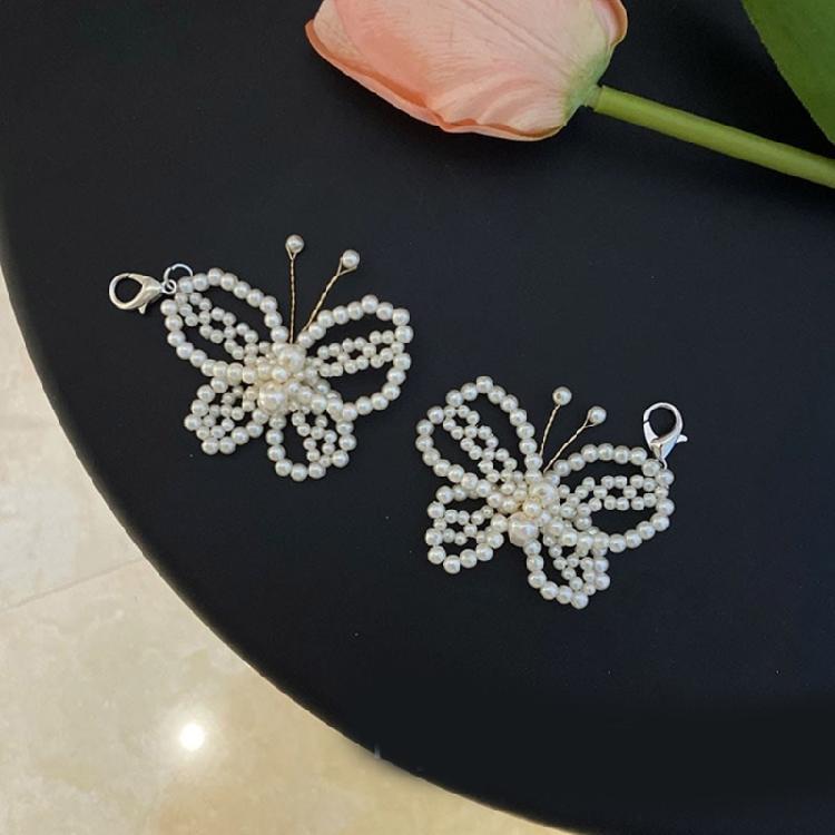 Beautiful Bowknot Shoe Adornments Sophisticated Pearls Bowknot Shoe Accessory Personalized Beaded Show Decoration