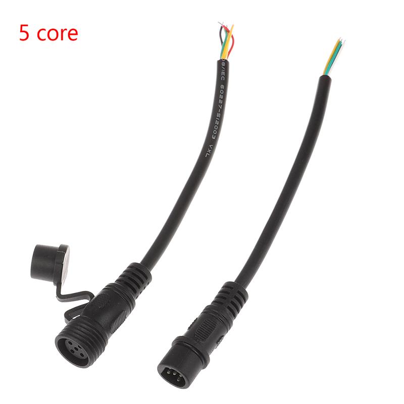 2/3/4/5/6/7/8 Pin Industrial Male And Female Socket Plug Circular Power Connector Waterproof Plug Outlet With Dust Cover Black