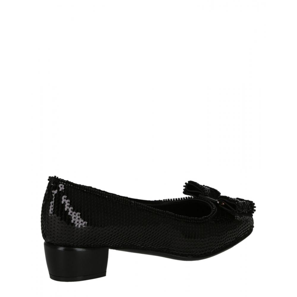 Salvatore Ferragamo Vara Bow Sequin Pumps Black