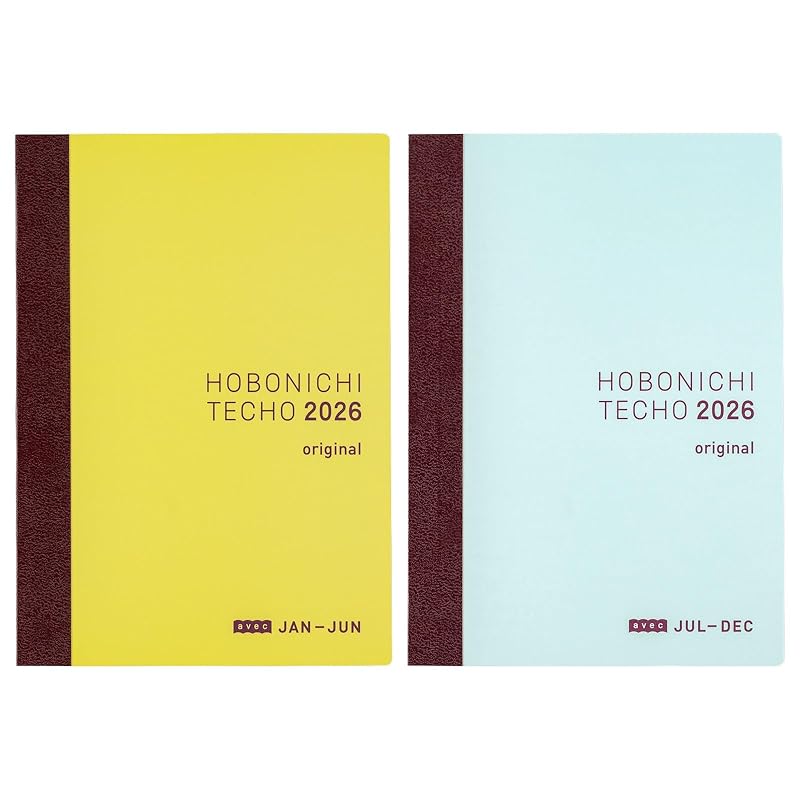 Hobonichi Techo 2026 Original Avec [A6 / 1 page per day (first half + second half) / January / Monday start]
