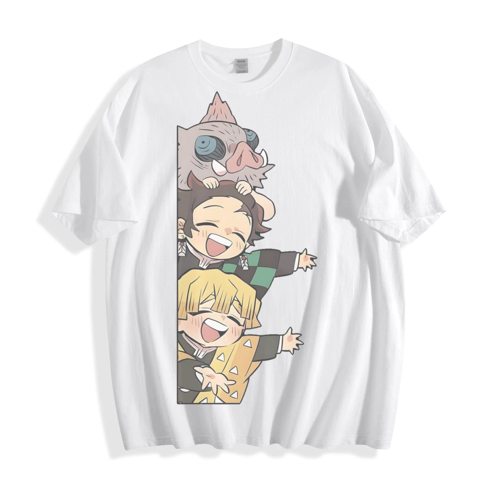 Demon Slayer Chibi Stack T-Shirt - Playful Trio Unisex Tee XL