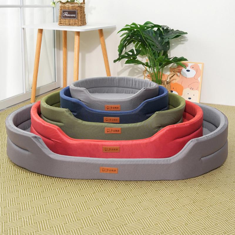 Fleece Hundeseng Vinter Høst Varm Seng for Katt Liten Middels Stor Kjæledyr Sofa Valp Oxford Klut Soveunderlag for Hund