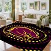 Brisbane Broncos Design Crystal Velvet Rug Soft Decorative Mat for Bedroom Entrance