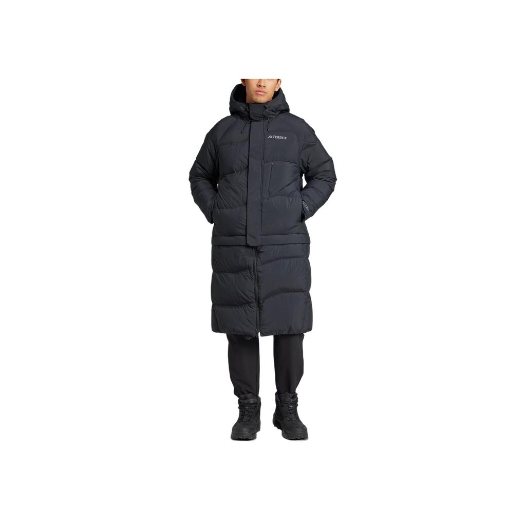 adidas FW24 Xploric Wind.Rdy Down Warm Sports Comfortable Hooded Jacket Men Outerwear Black JI8302