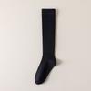 Women Striped Cotton Long Socks Japanese Jk Black White Knee High Stockings Long Tube Leg Solid Color Girls Students Warm Socks