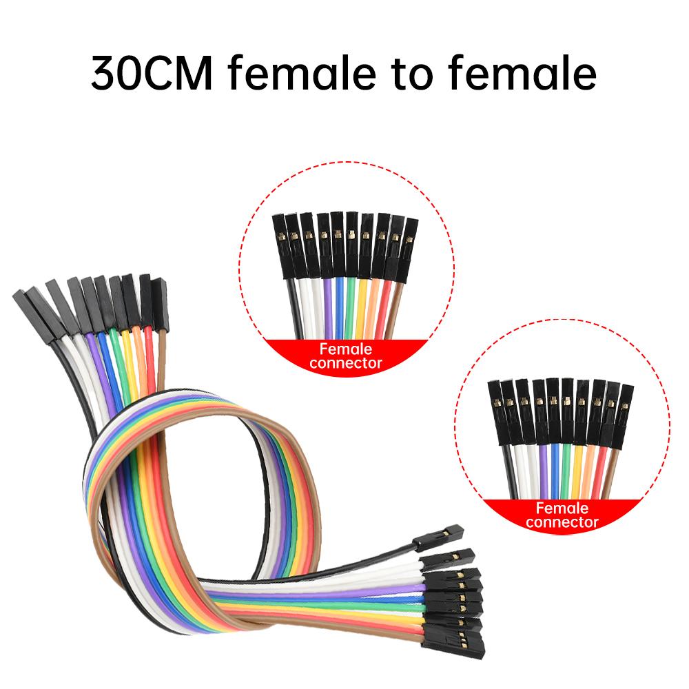 10PIN Pure Copper DuPont wire male to male,female to male,female to female,2.54 terminal connection wire 28core gold-plate cable