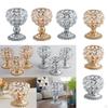 Crystal Bowl Tealight Candle Holder Stand Candlestick Table Centerpiece Ornaments Candelabra for
