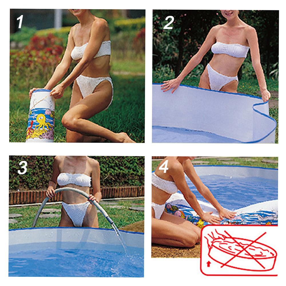 Portable Inflation-free Hard Plastic Swimming Pool Folding Pool Family Swimming Pool Round Swimming