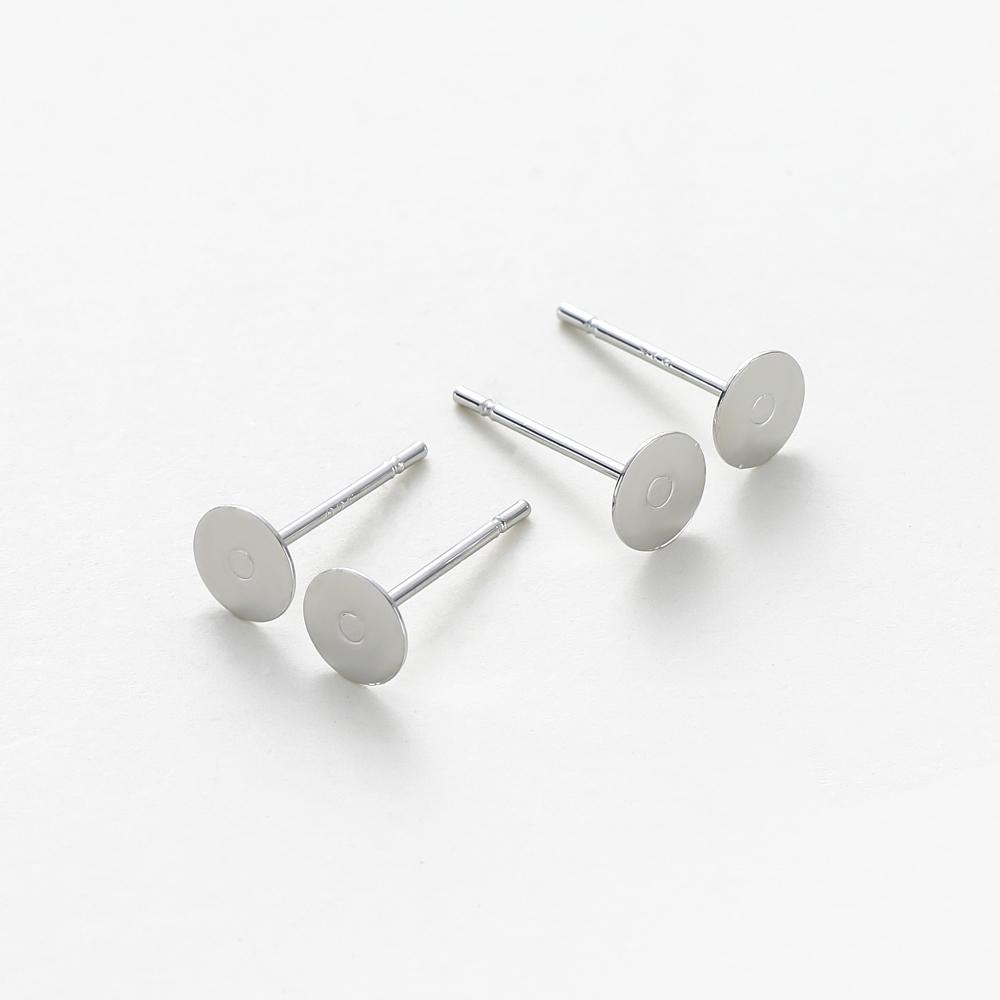 50pcs 14k 18k Plated Round Stud Earring Hooks 3 4 5mm Earrings Findings Components  For  DIY Jewellery Craft Supplies Making